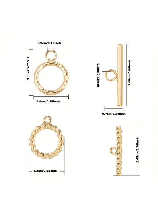 Jewelry Findings 4 Set DIY Bracelet Necklace Keychain Anklets Toggle Head OT Buckles Connecting Buckles Party Gifts Silver - Image 4