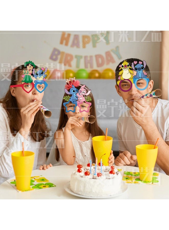 STITCH 22pcs Stitch photo props cartoon theme birthday cake inserts - Image 3