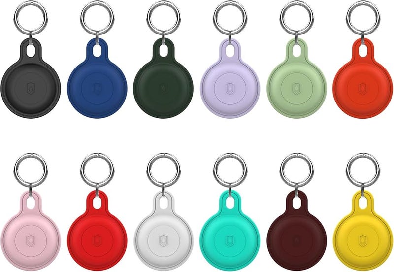 Silicone Protective Case for Apple AirTag with Keychain Anti Scratch Bumpers - Image 5