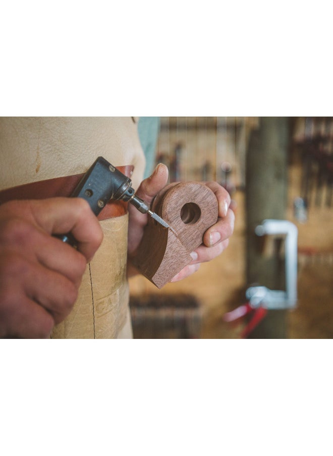Kutzall Kutzall Original Taper Rotary Burr, 18" Shaft, Fine -Woodworking Attachment for Dremel, Foredom, DeWalt, Milwaukee. Abrasive Tungsten Carbide, 18" (3.1mm) Head Dia. X 78" (22.2mm) Length, T-18-EG  - Image 2