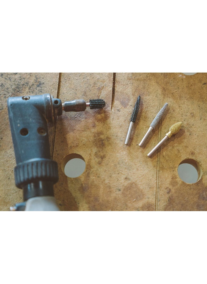 Kutzall Kutzall Original Taper Rotary Burr, 18" Shaft, Fine -Woodworking Attachment for Dremel, Foredom, DeWalt, Milwaukee. Abrasive Tungsten Carbide, 18" (3.1mm) Head Dia. X 78" (22.2mm) Length, T-18-EG  - Image 4