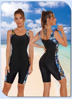 Moovant Women's One Piece Sling Swimsuit, Floral Block Surf Clothes Backless Swimwear, Conservative Beachwear Suit Jumpsuit, Wading Dress for Women  - Image 2