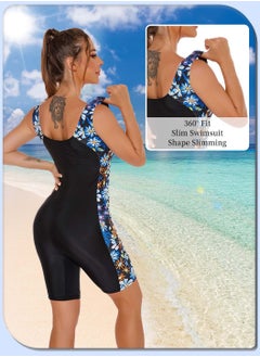 Moovant Women's One Piece Sling Swimsuit, Floral Block Surf Clothes Backless Swimwear, Conservative Beachwear Suit Jumpsuit, Wading Dress for Women  - Image 5