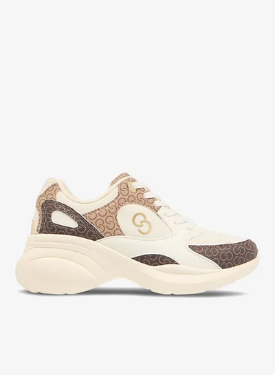 Celeste Women's Monogram Print Sneakers with Lace-Up Closure Ramadan Collection