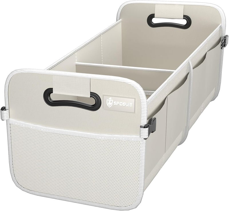 Sposuit 70L Collapsible Trunk Organizer with 11 Pockets - White - Image 1