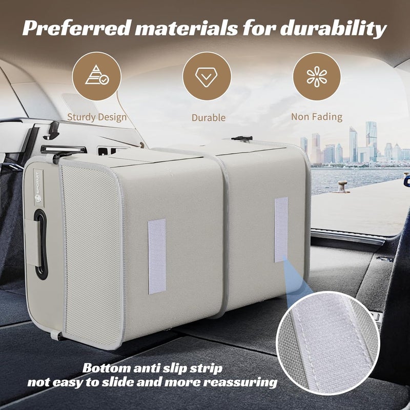 Sposuit 70L Collapsible Trunk Organizer with 11 Pockets - White - Image 3