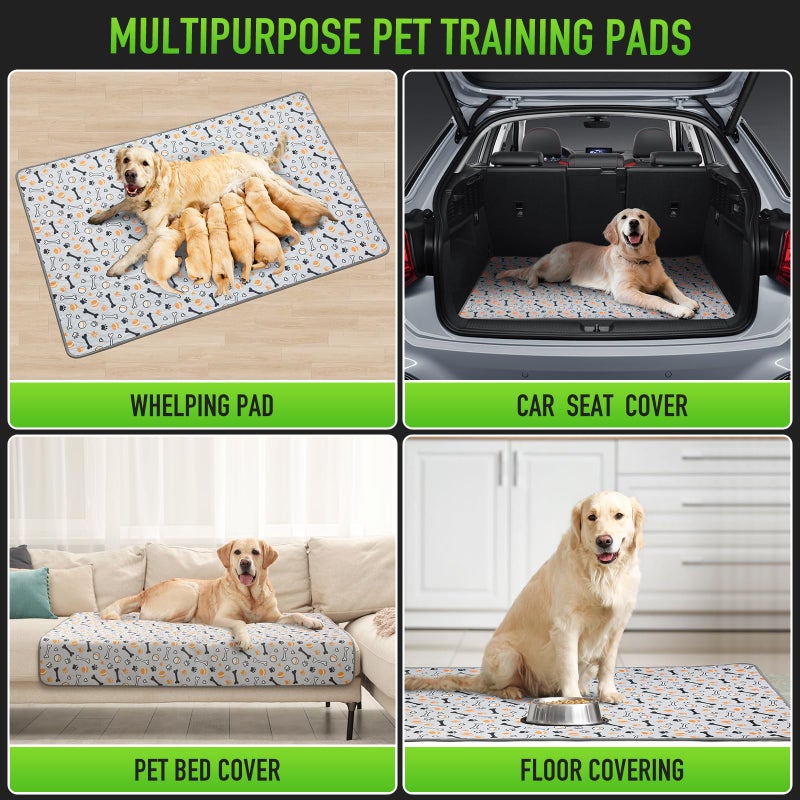 Hompet Washable Pee Pads for Dogs, 40"x26", 2-Pack Thick Heavy Absorbency Reusable Pee Pads Prevent Leakage Non-Slip, Pet Training Pads for Puppy Playpen, Crate, Potty, Floor, Bed, Sofa - Image 5