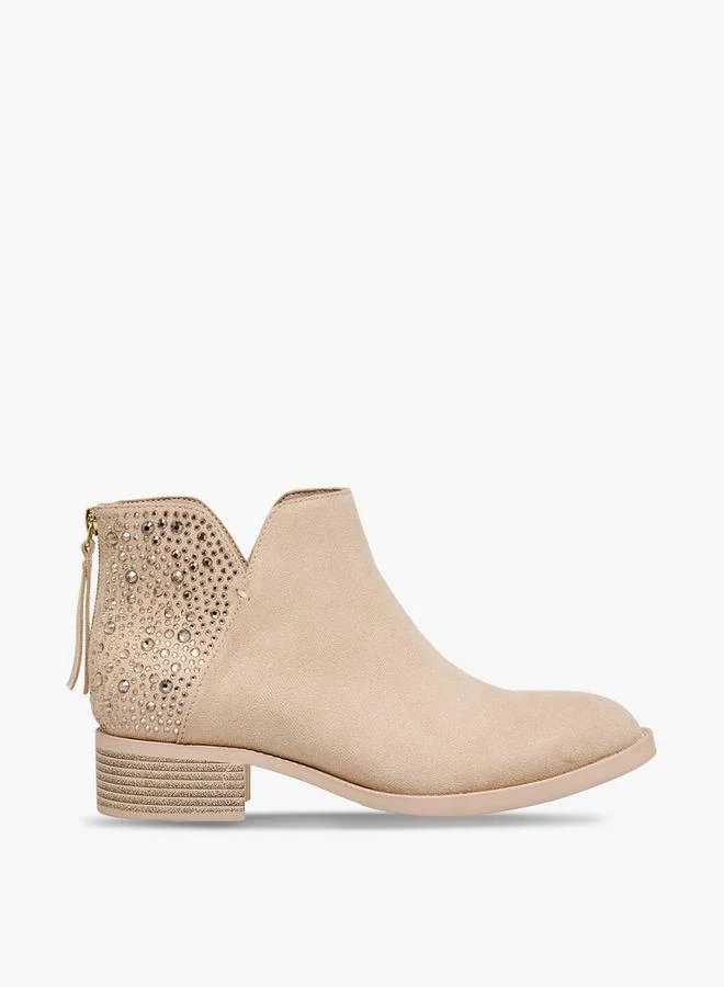 Celeste BEIGE Women Block Heel Ankle Boots for Women | Best Price UAE