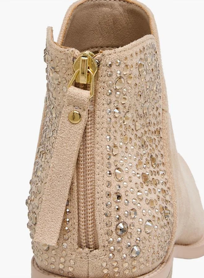 Celeste BEIGE Women Block Heel Ankle Boots for Women | Best Price UAE
