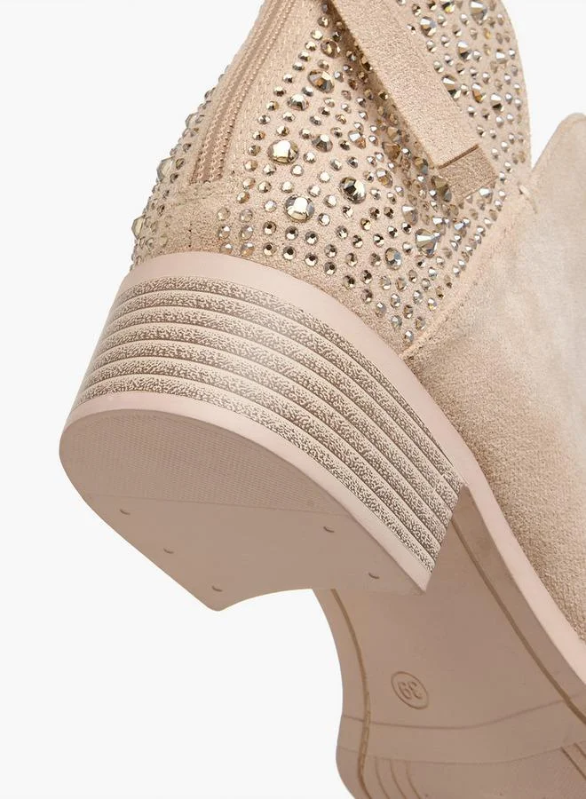 Celeste BEIGE Women Block Heel Ankle Boots for Women | Best Price UAE