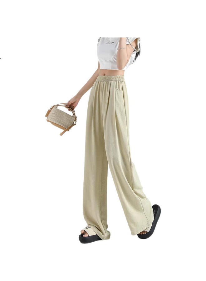 Liberal Style Ice Silk Wide Leg Pants Women Summer Thin New High Waist Drape Straight Casual Loose Lazy Wind Yamamoto Pants - Image 3