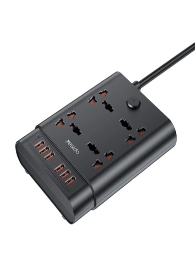 Yesido - MC08 2 Meter 4 AC Ports And 6 USB Ports Power Strip Extension Power Socket - Image 1