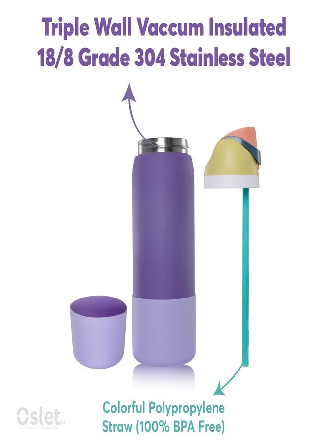 OSLET FlowFlex Elite Premium 18/8 PRO Grade Stainless Steel Vacuum Insulated Hot & Cold Water Bottle with 2-in-1 Sip & Chug Spout, Soft Silicone Lid & Free Anti-DENT Boot, BPA-Free, Luxe Black, 1LTR - Image 4