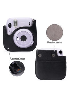 Y&D PU Leather For Instax Camera Compact Case for Fujifilm Mini 11/9/8/8+ Instant Film Black Penguin  - Image 3