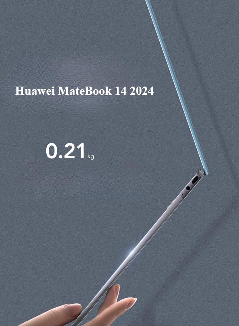 عام حافظة لابتوب متوافقة مع هواوي MateBook 14 2024 مقاس 14 بوصة موديل FLMH-16 FLMH-32، غطاء جلد ناعم بتشطيب غير لامع، غلاف حماية للابتوب. - Image 3