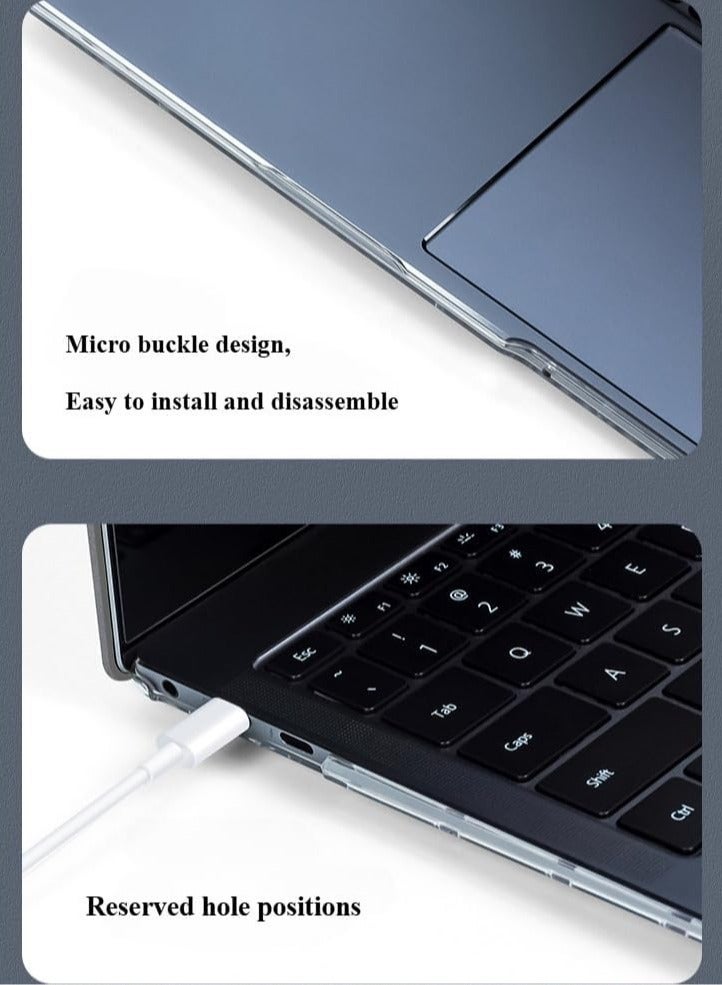 عام حافظة لابتوب متوافقة مع هواوي MateBook 14 2024 مقاس 14 بوصة موديل FLMH-16 FLMH-32، غطاء جلد ناعم بتشطيب غير لامع، غلاف حماية للابتوب. - Image 4