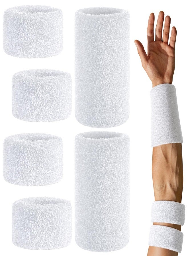 Sureio 6 Pcs Bicep Bands Wrist Bands Christian Arm Sweat Wristbands Absorbent Armband for Men Women Football Baseball Players Sports Activities Supplies - Image 1