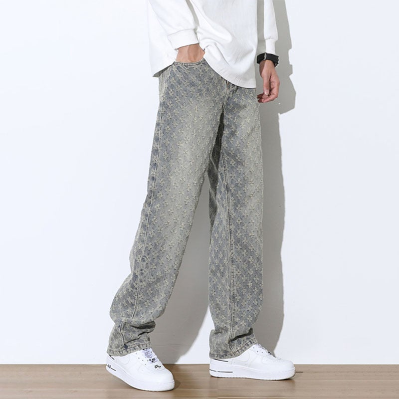 Unisex Classic Denim Jeans Loose Fit Daily Outdoor Wear - Image 3