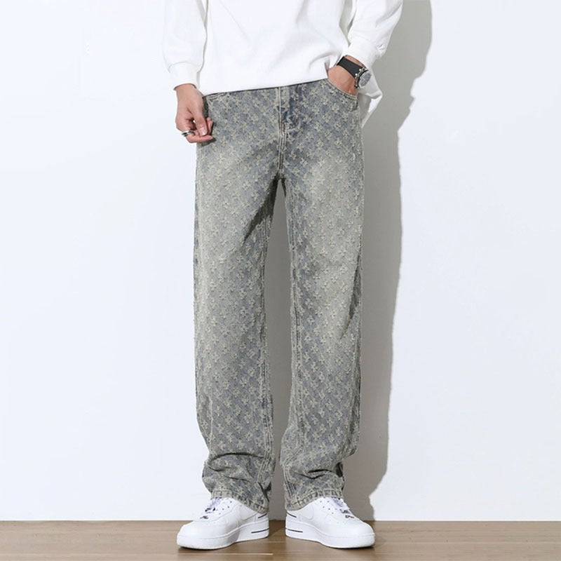 Unisex Classic Denim Jeans Loose Fit Daily Outdoor Wear - Image 2