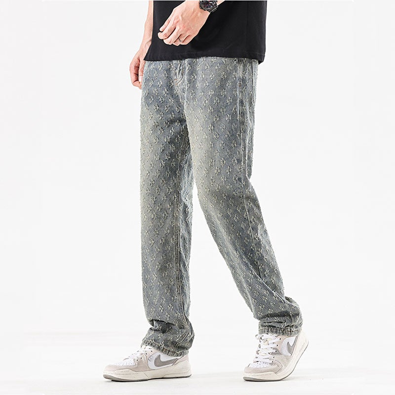 Unisex Classic Denim Jeans Loose Fit Daily Outdoor Wear - Image 1