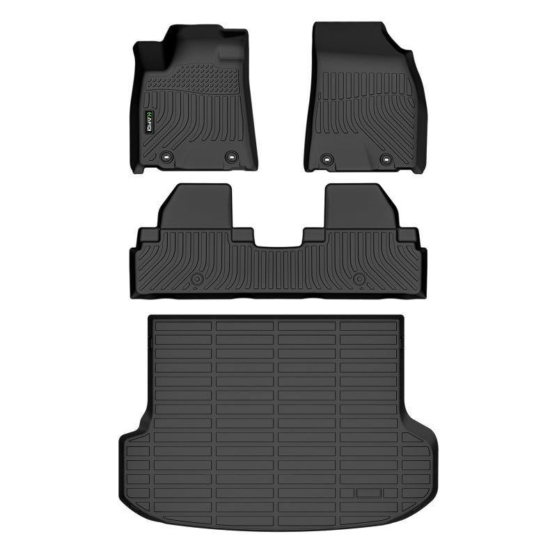 HAFIDI All Weather Car Floor Mats Cargo Liner for 20102015 RX RX350 RX450h Custom Fit Full Set Accessories Black