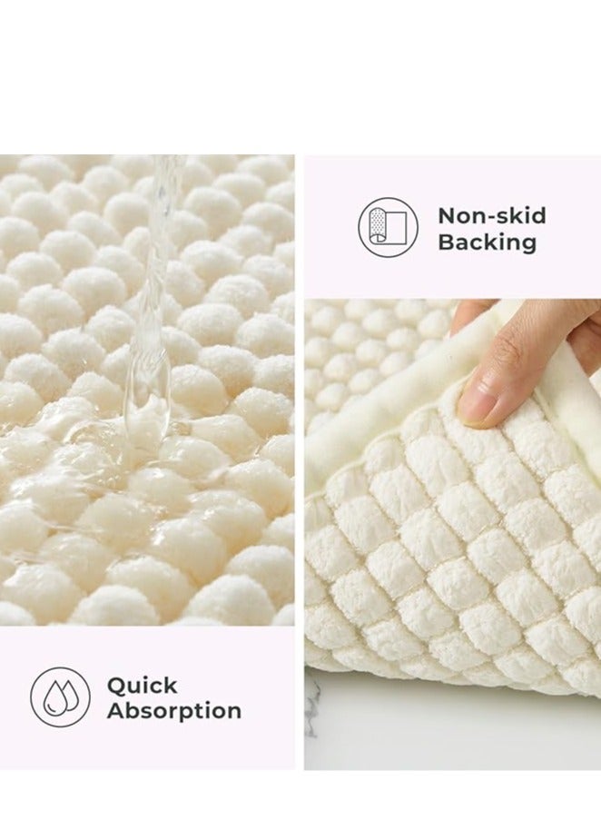 Dense short pile carpet Super Absorbent Non Slip Bath Mats for Bathroom Machine Washable Bathroom Runner Rug with Tassels, Ideal for Hallway Bedroom Laundry Room，Kids Playroom  - Image 5