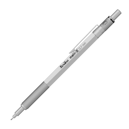 Scrikss 0.7mm Mechanical Clutch Lead Pen Pencil Light Gray Body Matri-X Series Eraser Included - Image 1