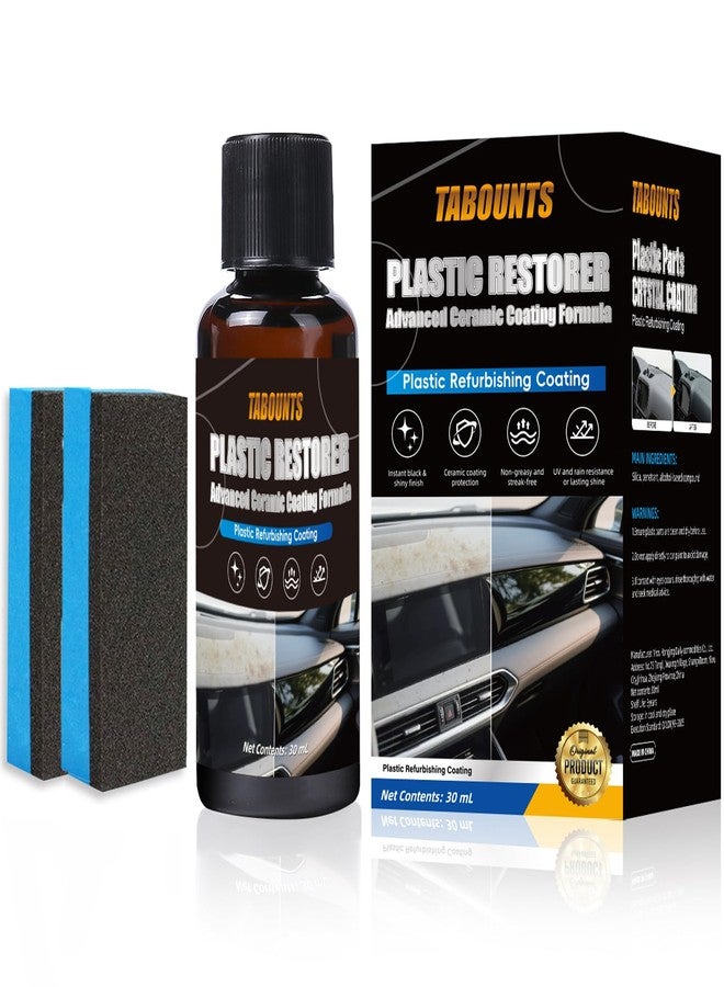 TABOUNTS Plastic Trim Restorer for Cars, Black Trim Restorer, Deep Black Trim Renewal & UV Defense,Ideal for Faded Bumpers/Trim/Plastic Surfaces Provides 6+ Months of Protection - Image 1