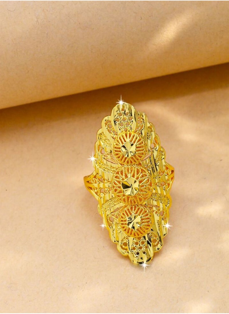 Elegance - Elegant 21k Gold Plated Ring For Women One Size - Image 1
