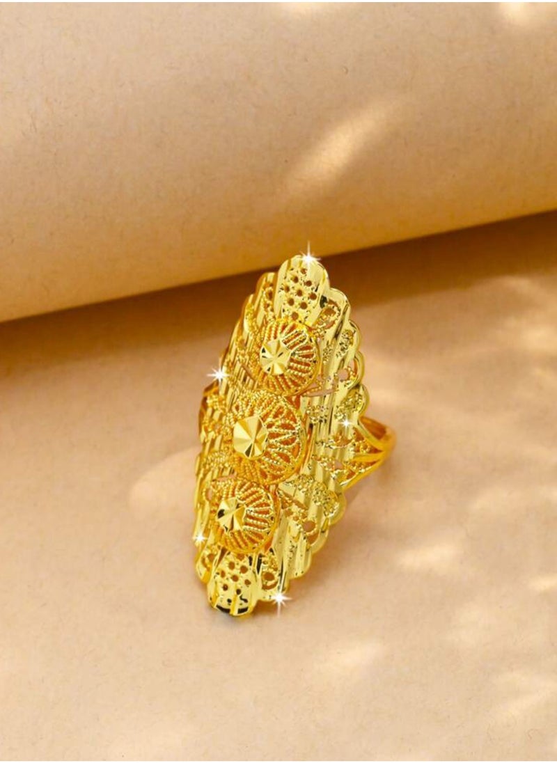 Elegance - Elegant 21k Gold Plated Ring For Women One Size - Image 1