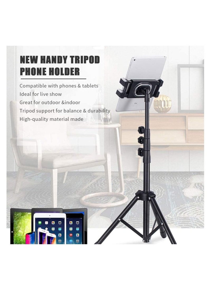 دوسالا حامل tripod لجهاز iPad، حامل لوحي قابل للتعديل بزاوية 360 درجة لآبل iPad Pro 12.9 و iPad Pro 11 و iPad Pro 10.5 و iPad Pro 9.7 و iPad Air 10.9 - Image 5