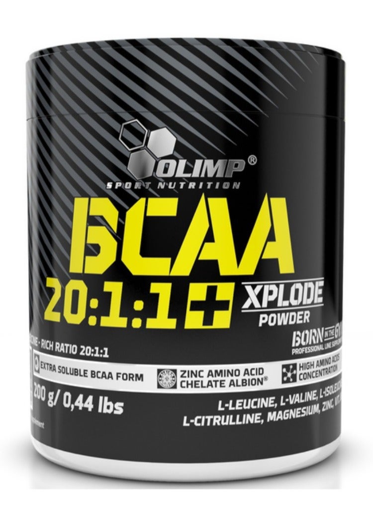 أولمب مسحوق BCAA Xplode 20:1:1، بنكهة الكمثرى، 200 غرام - أحماض أمينية عالية الفعالية مع إل-سيترولين وفيتامين ب6 - Image 1