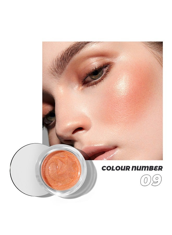 pudaier Highlight Face & Eyes & Lips- Multipurpose Cream,Shine Like a Diamond, Smooth Silky Blush Colors Long Lasting Cheek Liquid Blush #09 - Image 1
