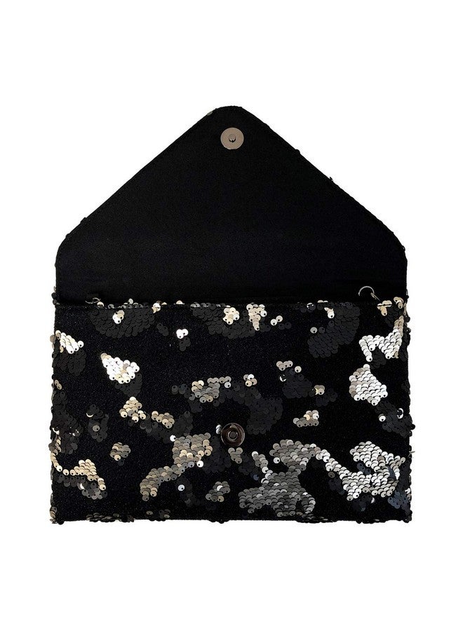 JNB Flat Sequin Envelope Clutchblack - Image 4