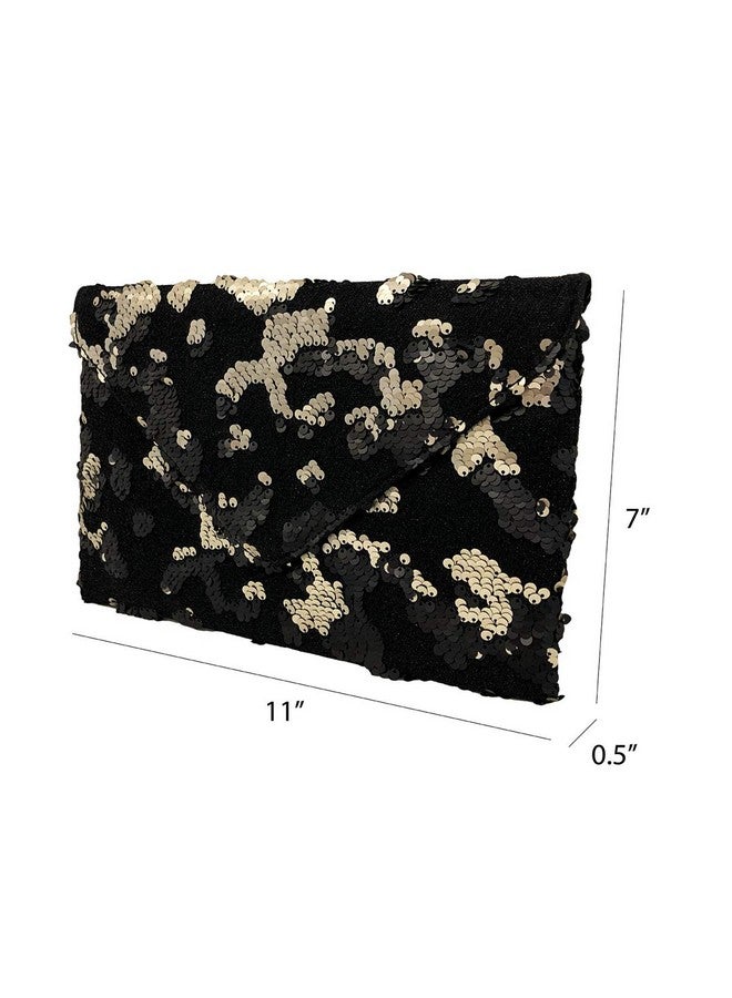 JNB Flat Sequin Envelope Clutchblack - Image 3