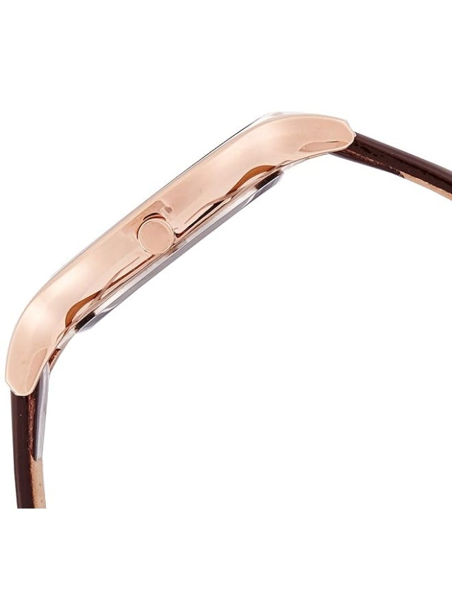 French Connection Women's Brown Dial Brown Leather Strap Analog Watch 33mm - Image 2