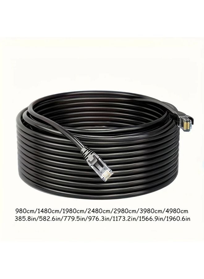 Black Cat6 Ethernet Cable 976 38 Inch 250MHz PoE UTP Network Cable For Router Modem PS5 Gaming - Image 2
