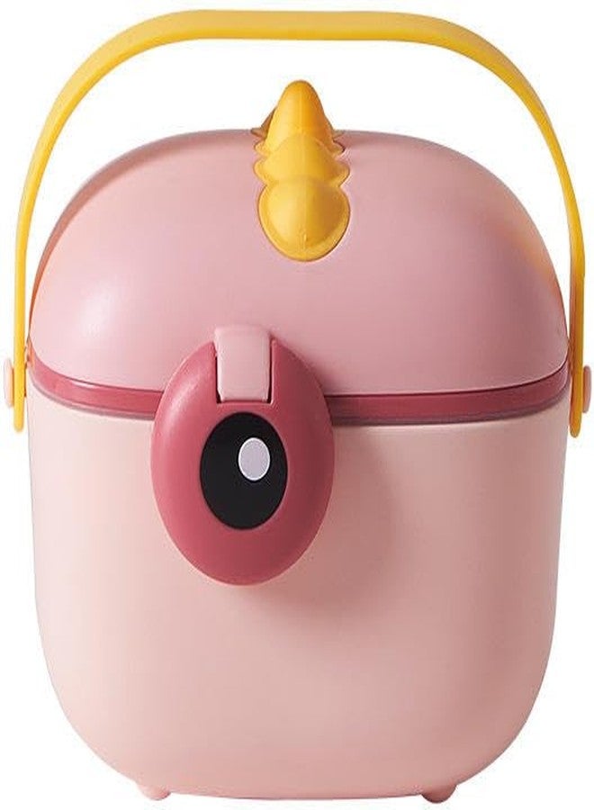 TERI BERI 400 ml Baby Formula Dispenser with Scoop & Leveller, Foodgrade Pp Double Layer Anti-Leak Milk Powder Dispenser Container, Baby Snack Storage Container for Outdoor Travel Home, Bpa Free Pink - Image 1