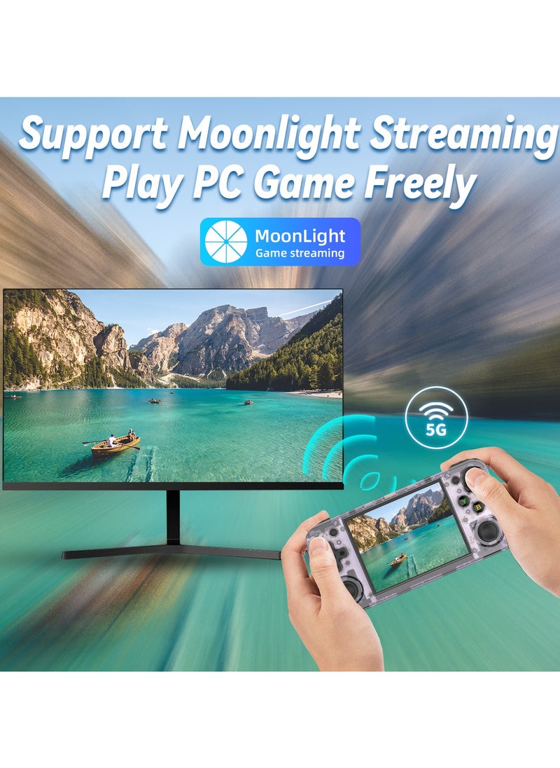 أنبيرنيك - وحدة تحكم ألعاب محمولة RG35XX H Retro، تدعم مخرج HDMI TV 5G، WiFi، Bluetooth 4.2، شاشة IPS مقاس 3.5 بوصة، نظام Linux مدمج، بطاقة TF سعة 64 جيجابايت، 5515 لعبة - Image 1