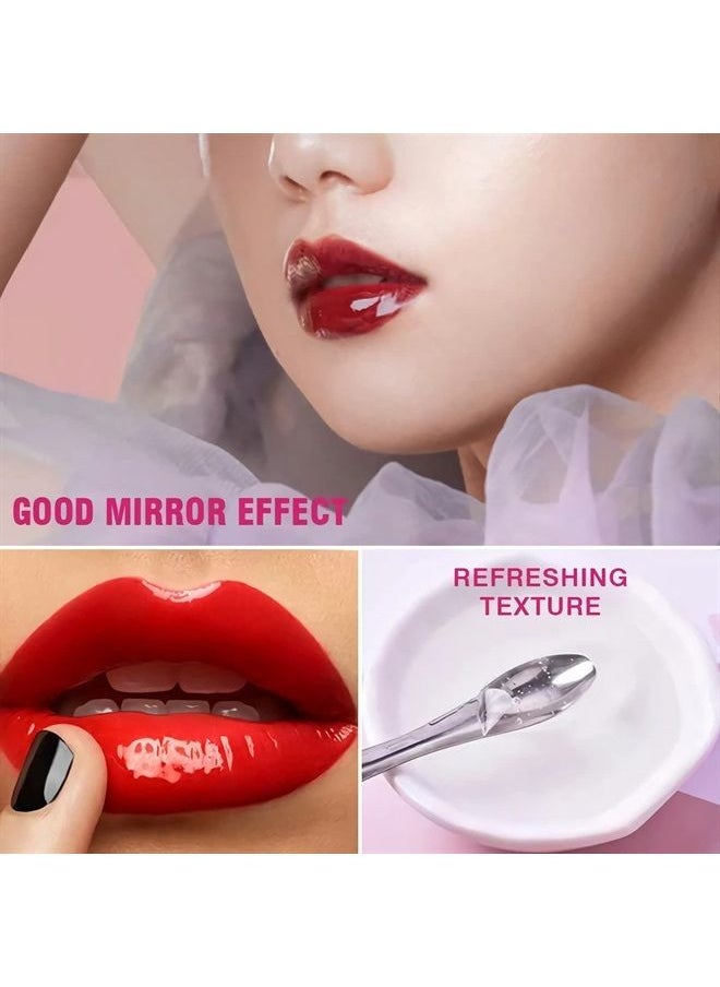 Sumeitang - 4 Color Glitter Lip Gloss Base Kit, Moisturize Lip Gloss Base Oil Material Lip Makeup Primers for DIY Handmade Making Lip Balms and Lipgloss Set(4 Pack x 20ML) - Image 1