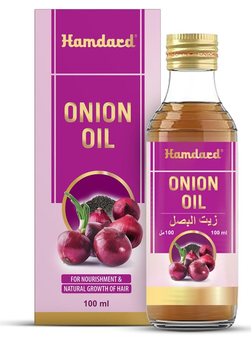 Hamdard Hamdard Onion Oil For Nourishment & Natural Growth Of Hair 1OOml  - Image 1