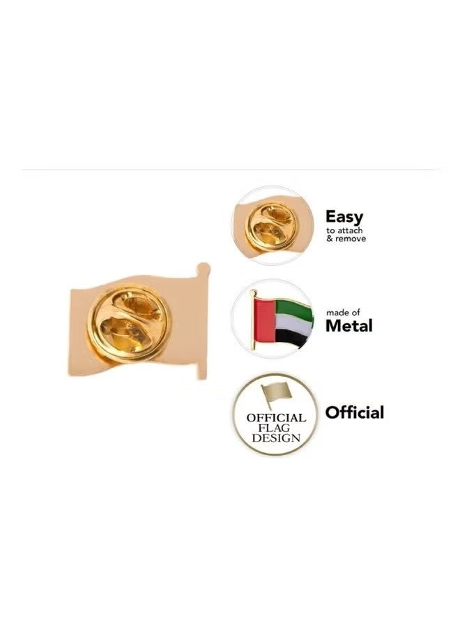 10PCS UAE Flag Lapel Pin Badges – Premium Metal National Day Souvenir Pins with Gold Trim, 1"x¾", Perfect for Events, Gifts & Celebrations - Image 5