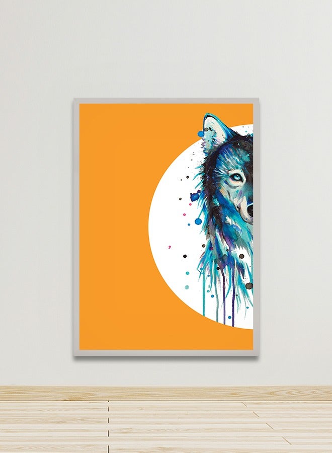 ماركتنا لوحة جدارية قماشية فنية لتزيين الحائط بتصميم عصري مع برواز فضي مجوف مقاس 120x80سم قطعة واحدة - Image 1