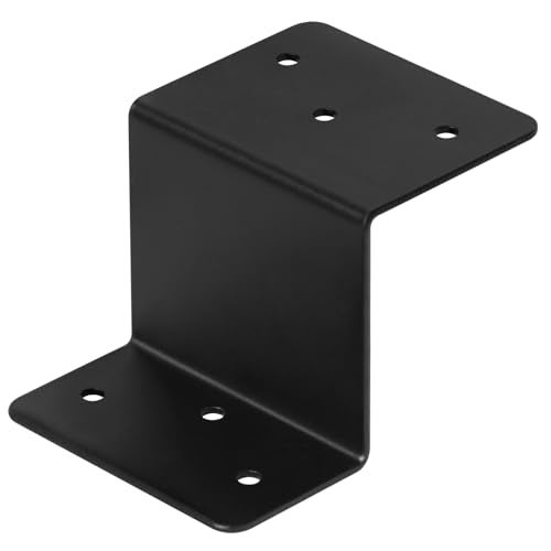 GBGS 10 PCS Black Z Brackets,2" Height Double Angle Z Clip for Wood Shelves Fixing - Image 1