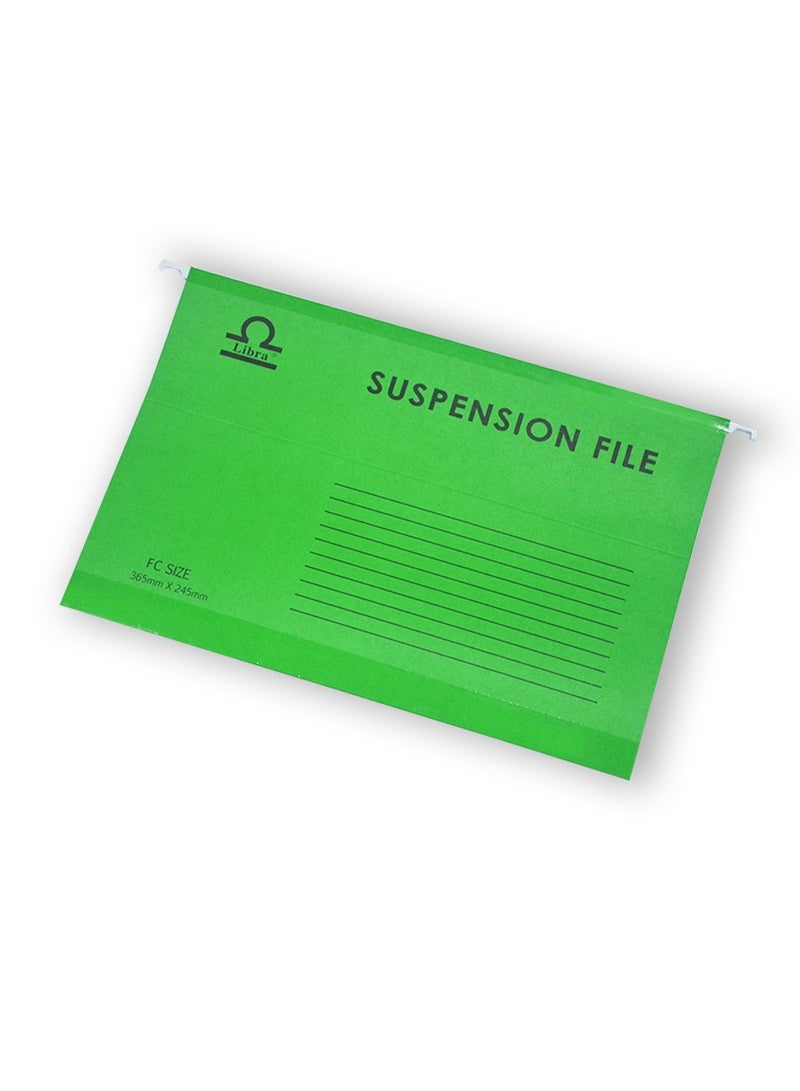 Libra Foolscap Suspension File 230gsm Light Green, 50pcs - Image 2