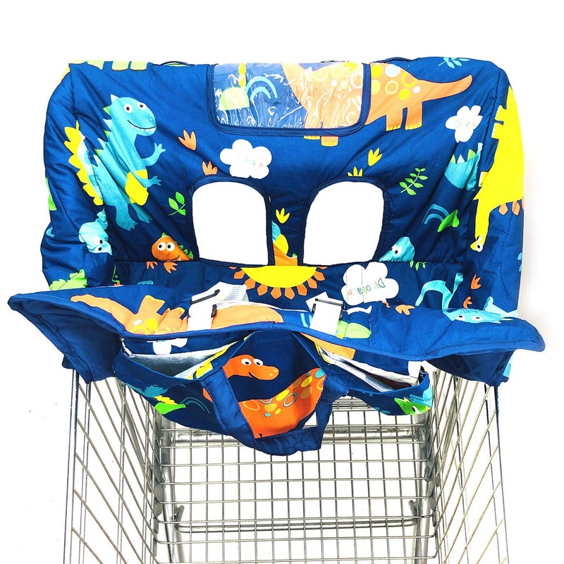 Kepler Brands Premium Shopping Cart Cover & High Chair Cover, Easy Install, Harness System, Soft Comfort Cushioning, Universal Size (Dinosaur) - Image 2