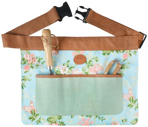Esschert Design Fallen Fruits Floral Outdoor Gardening Tool Belt Adjustable Durable 4 Pockets Waist Apron (46cm x 35cm) - Image 2