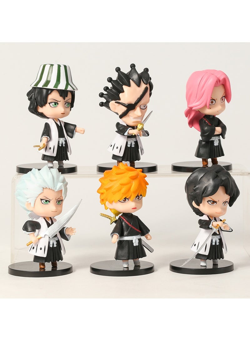 A Set of 6 Figures Designed with Bleach Anime Characters  - Image 1