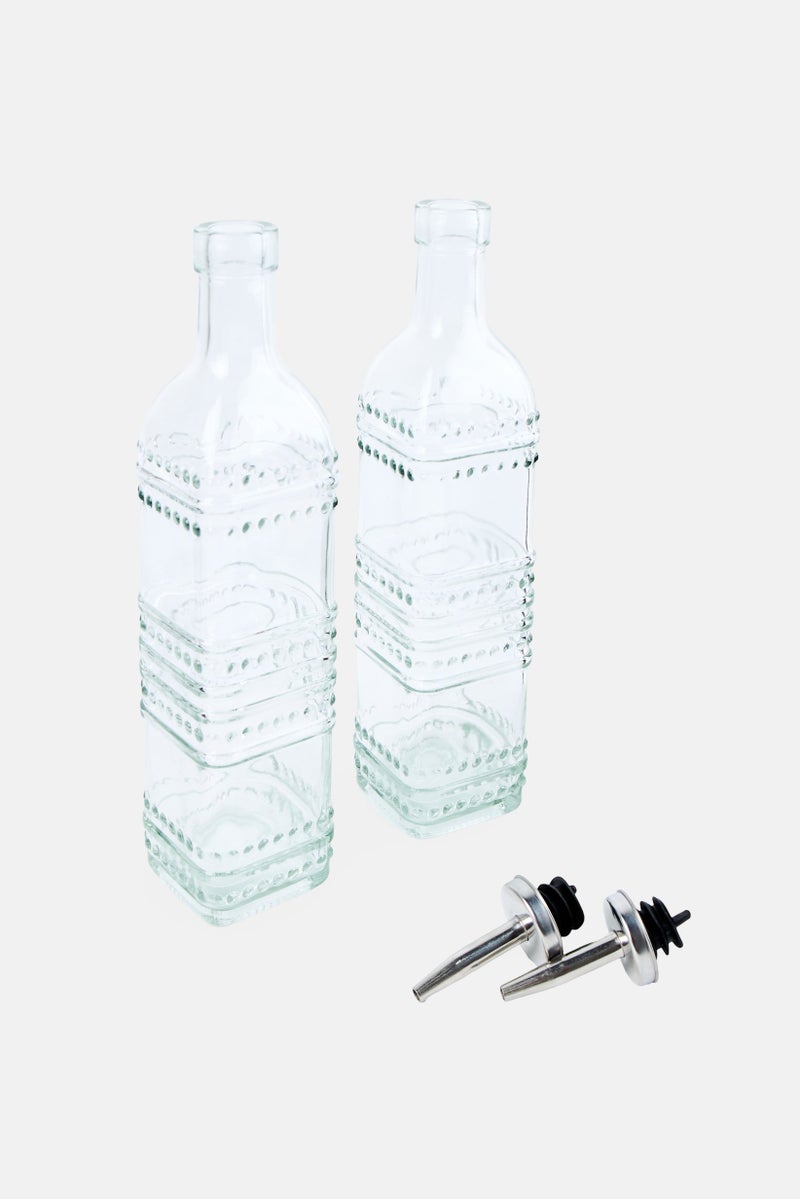 Bombay 2 Pieces Oil And Vinegar Bottles, Transparent - Image 3