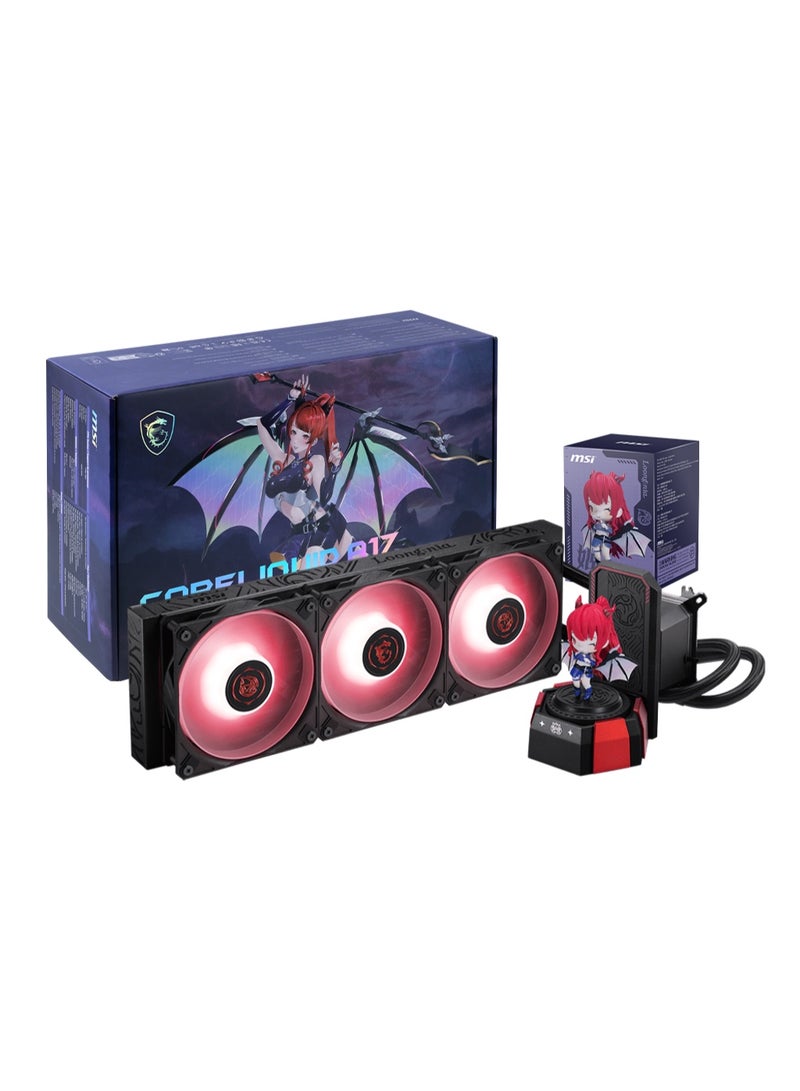 MSI CORELIQUID A17 MLG Edition 360mm All-in-One RGB Liquid CPU Cooler, High-Performance Pump & Copper Cold Plate, 3x 120mm CycloBlade Fans, Intel & AMD Compatible, ARGB Lighting, Pre-Installed Bracket, Collector MLG Figurine Included | 306-7ZW9M15-L80 - Image 5